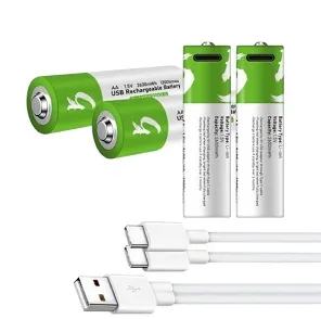 Rechargeable AA Battery 1.5V (2-Pack) with Type-C Charging Cable – USB Rechargeable Lithium Batteries, Fast Charging, Long Lasting Power for Smart Tools & Devices - Image 4